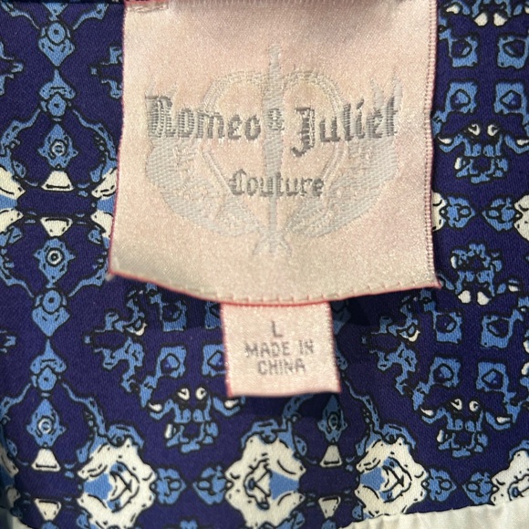 Romeo & Juliet Couture Blue & White Blazer Size Large - Picture 5 of 8